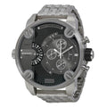 Diesel DZ7259 Little Daddy Chronograph Men's Watch – Black Dial & Silver Stainless Steel Strap